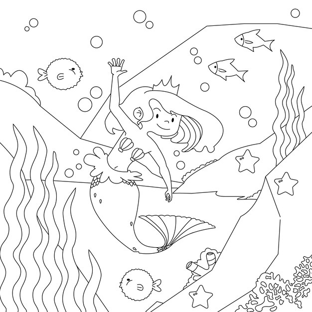 Dibujos para colorear e imprimir Mermaids