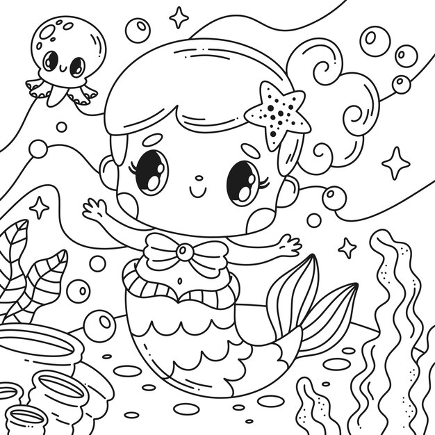 Dibujos para colorear e imprimir Mermaids