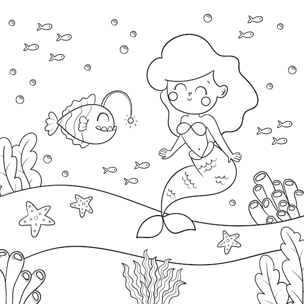 Dibujos para colorear e imprimir Mermaids