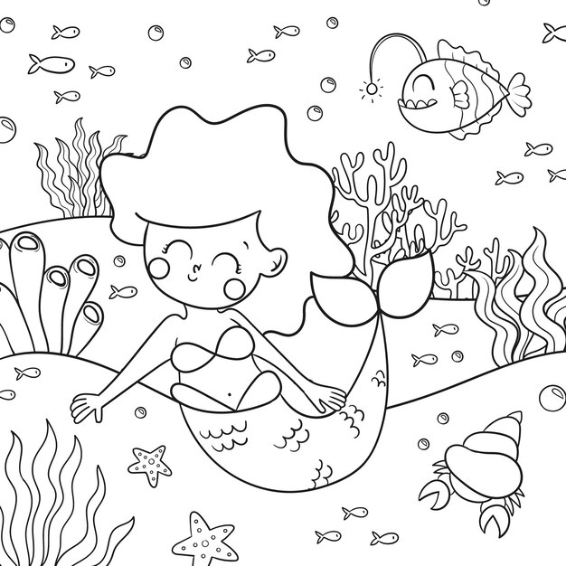 Dibujos para colorear e imprimir Mermaids