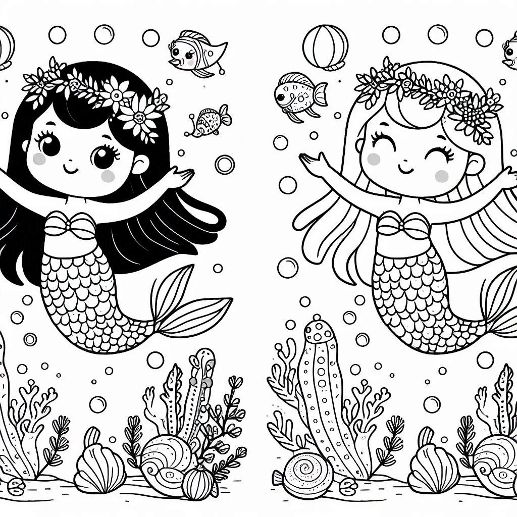 Dibujos para colorear e imprimir Mermaids