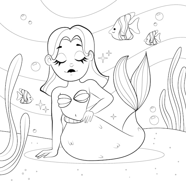 Dibujos para colorear e imprimir Mermaids