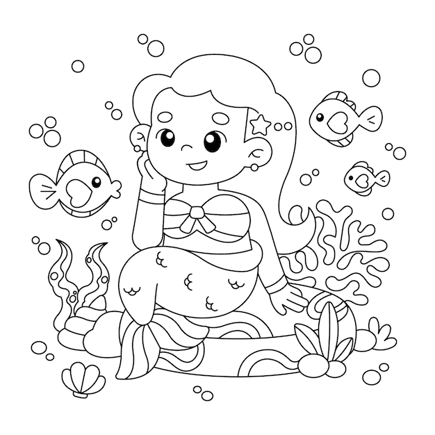 Dibujos para colorear e imprimir Mermaids