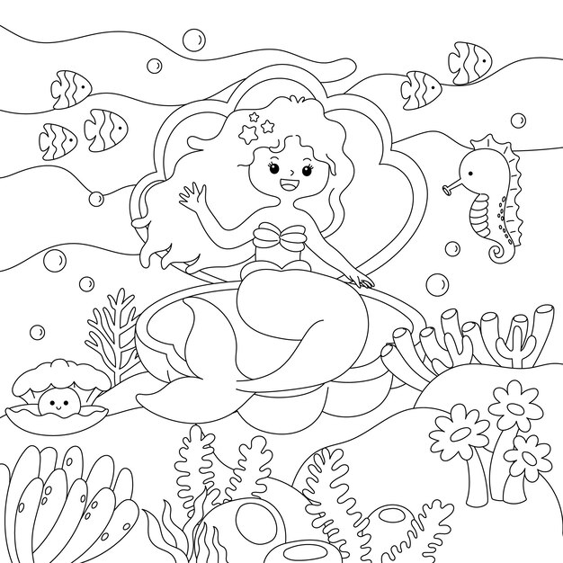 Dibujos para colorear e imprimir Mermaids