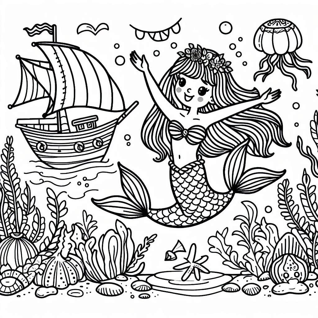 Dibujos para colorear e imprimir Mermaids