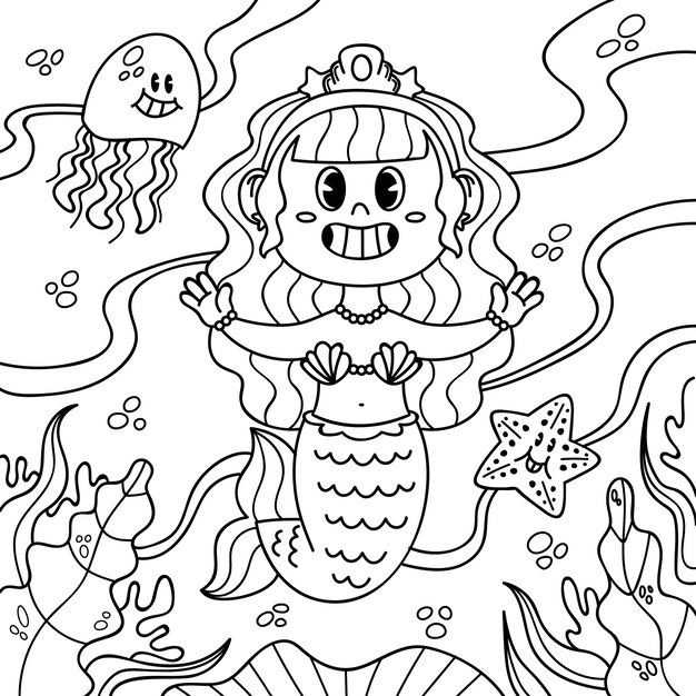 Dibujos para colorear e imprimir Mermaids