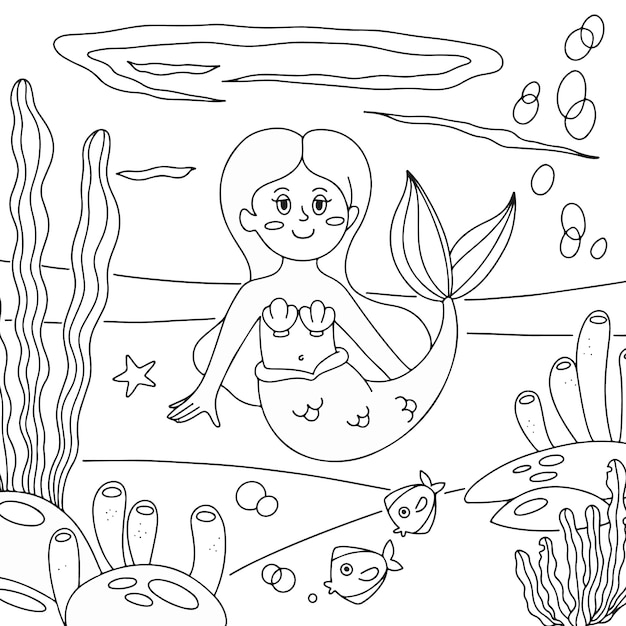 Dibujos para colorear e imprimir Mermaids