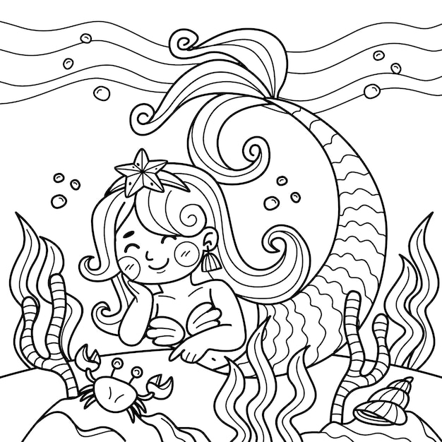 Dibujos para colorear e imprimir Mermaids