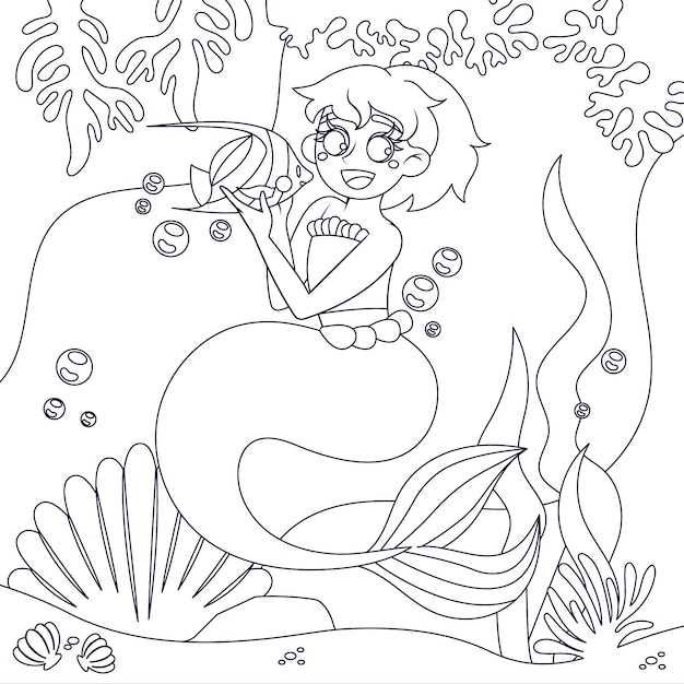 Dibujos para colorear e imprimir Mermaids