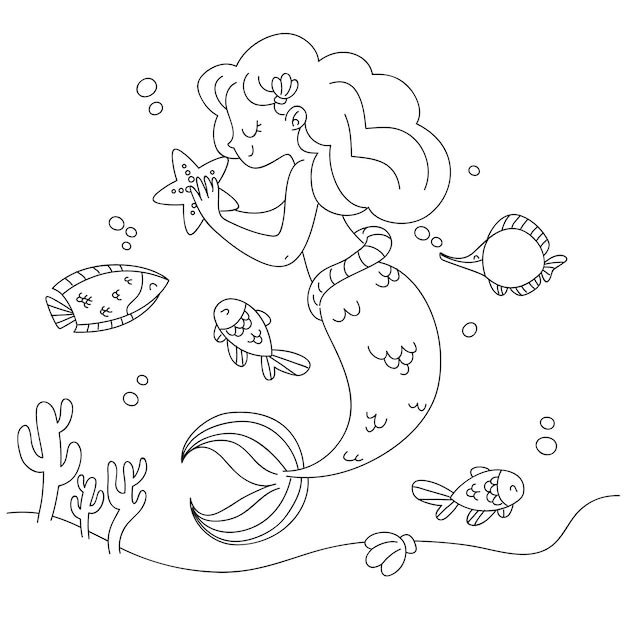 Dibujos para colorear e imprimir Mermaids