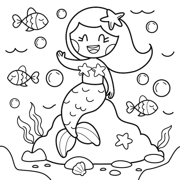 Dibujos para colorear e imprimir Mermaids