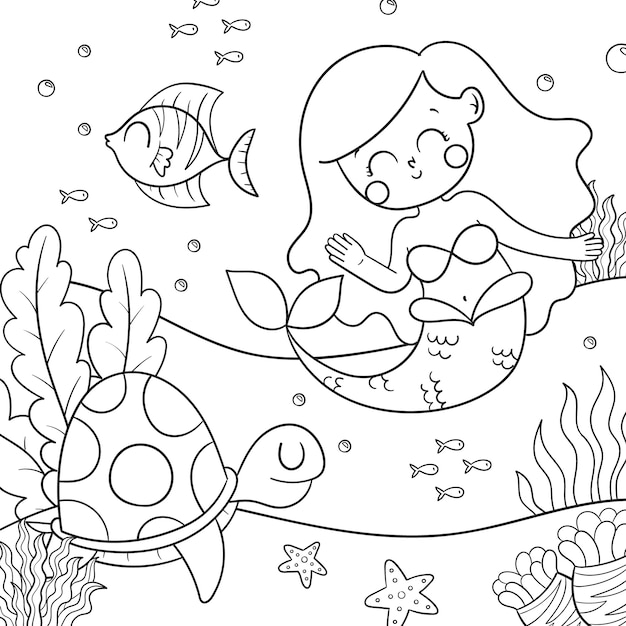 Dibujos para colorear e imprimir Mermaids