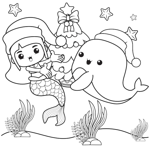 Dibujos para colorear e imprimir Mermaids