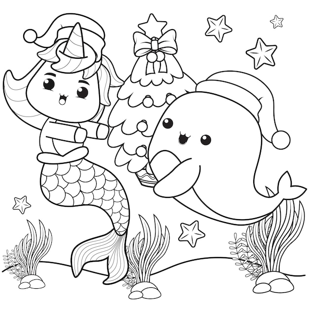 Dibujos para colorear e imprimir Mermaids