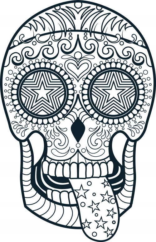 Dibujos para colorear e imprimir Mexican Skulls