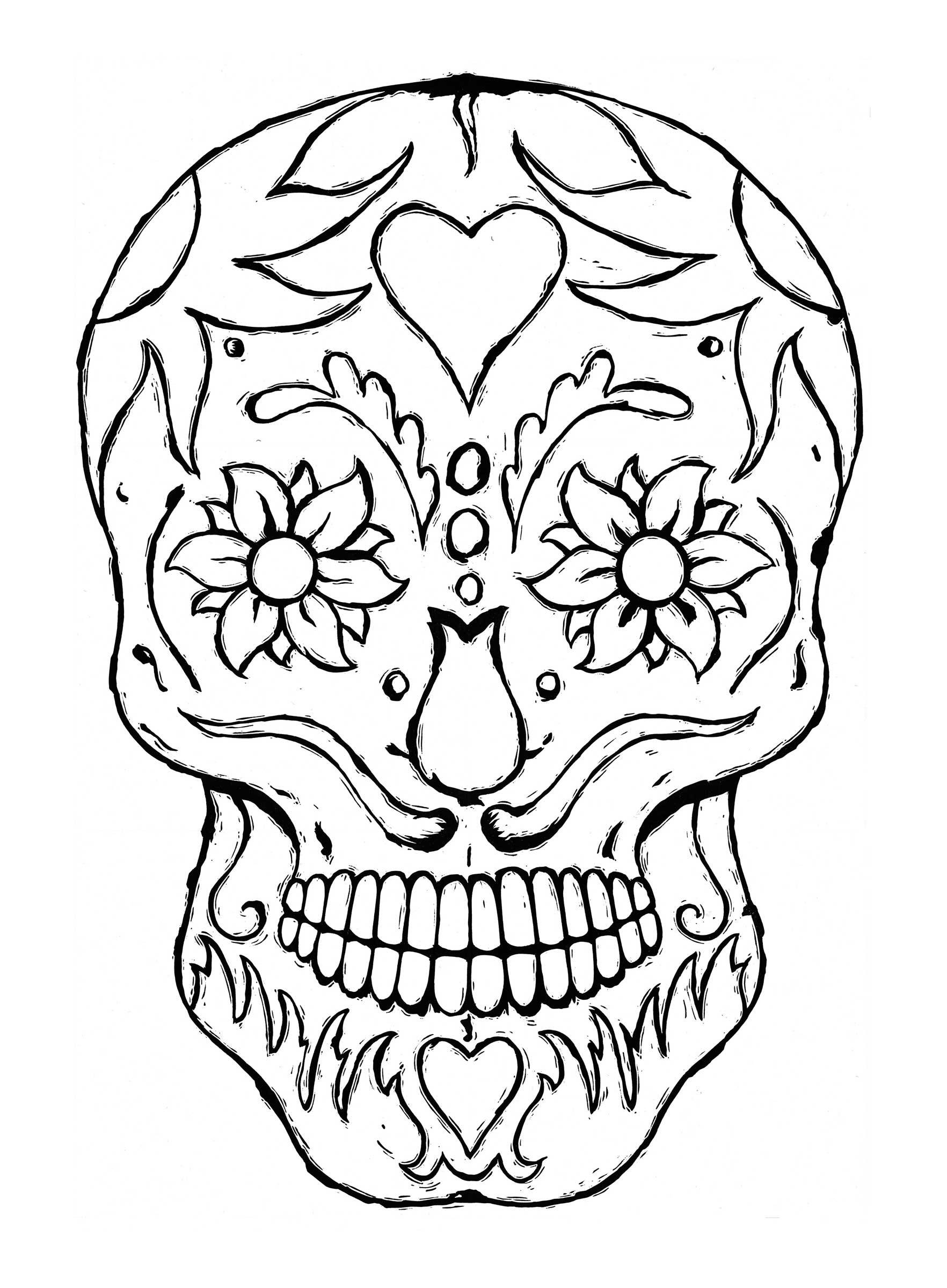 Dibujos para colorear e imprimir Mexican Skulls