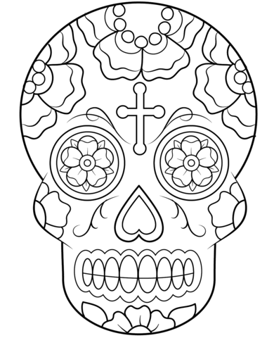 Dibujos para colorear e imprimir Mexican Skulls