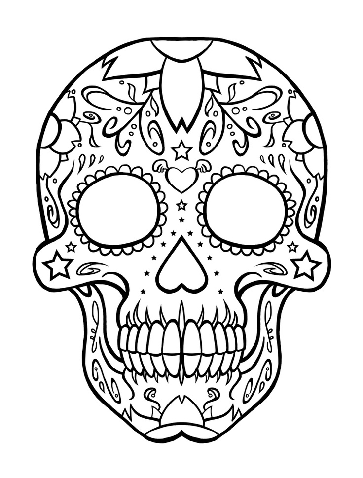 Dibujos para colorear e imprimir Mexican Skulls