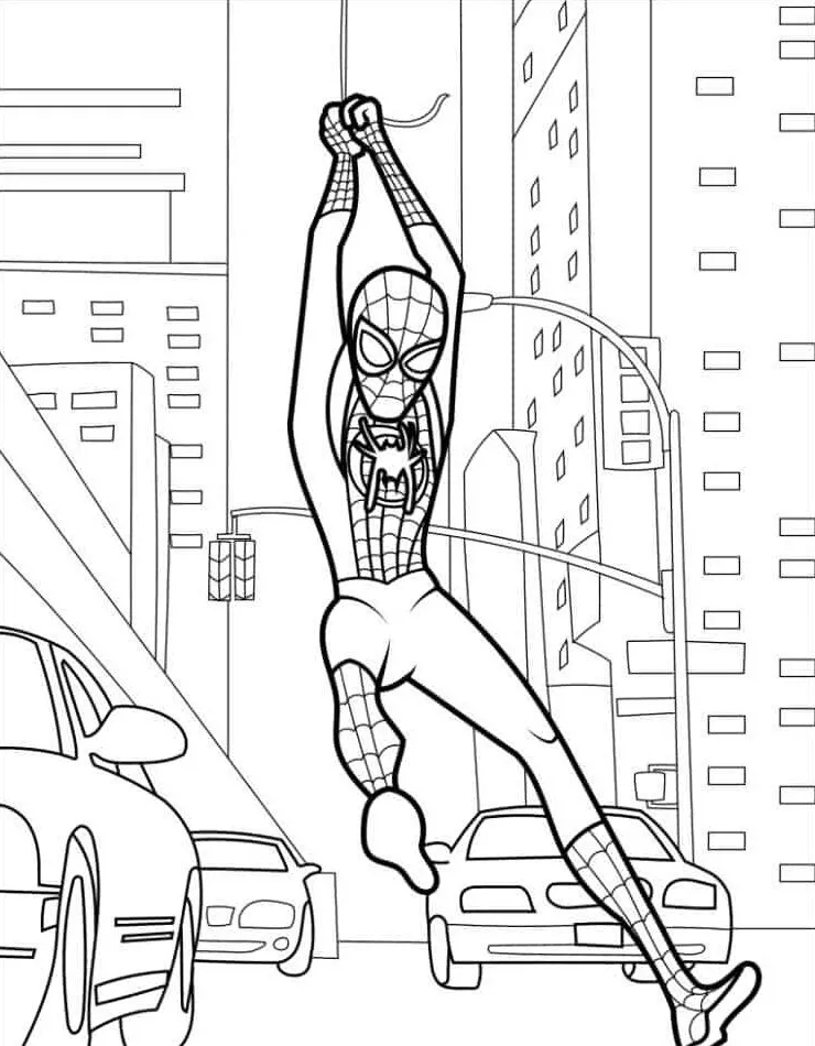 Dibujos para colorear e imprimir Miles Morales