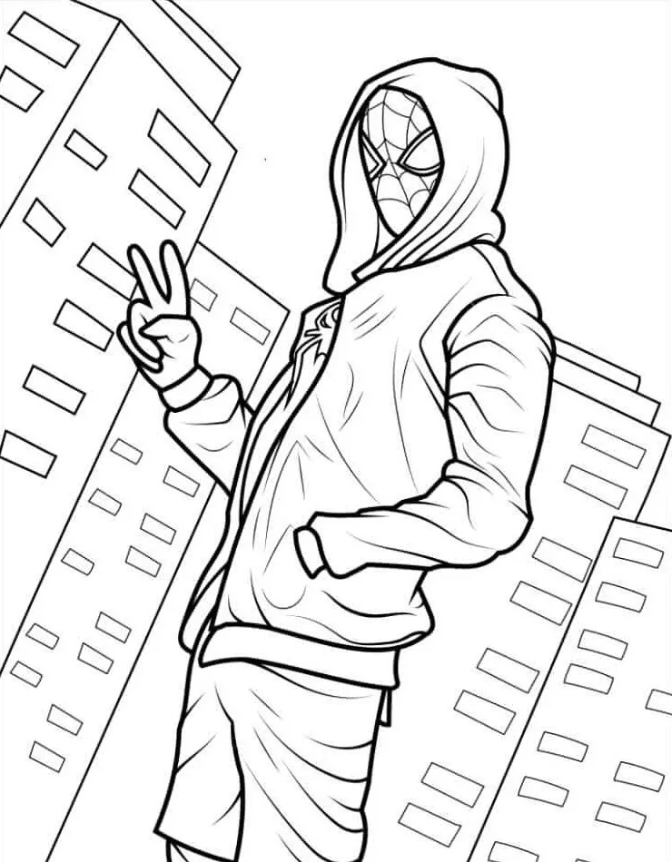 Dibujos para colorear e imprimir Miles Morales