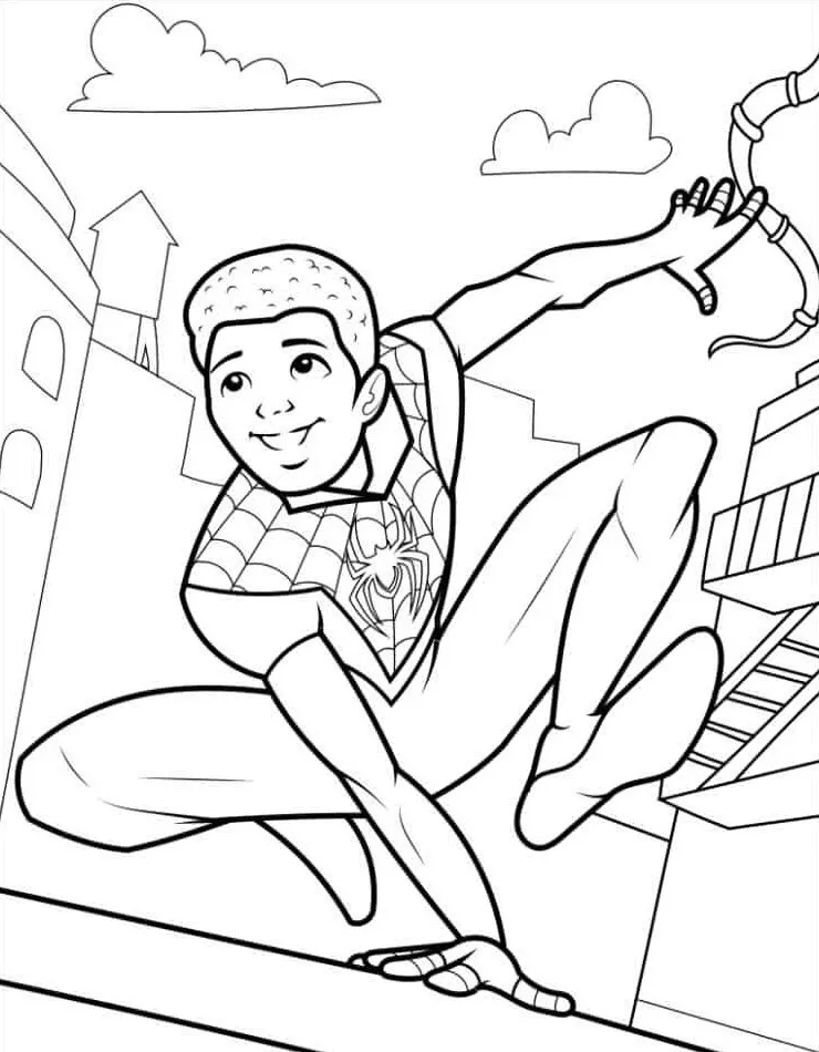 Dibujos para colorear e imprimir Miles Morales