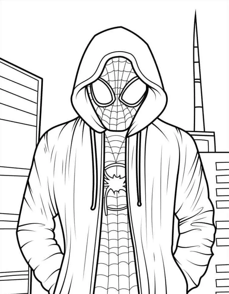 Dibujos para colorear e imprimir Miles Morales