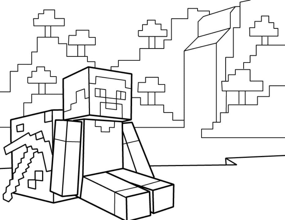 Dibujos para colorear e imprimir Minecraft