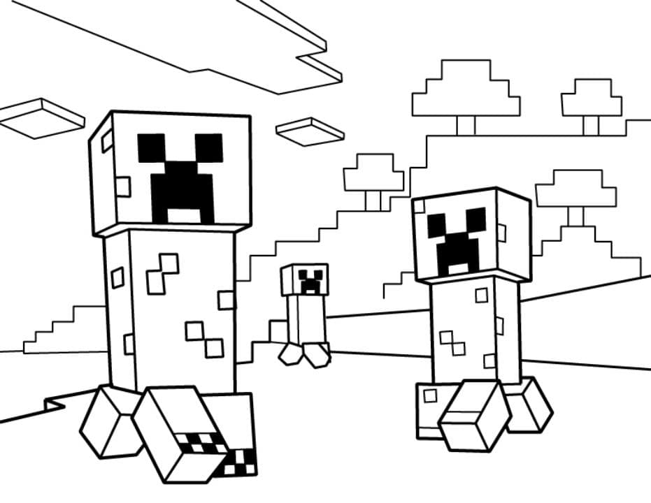 Dibujos para colorear e imprimir Minecraft