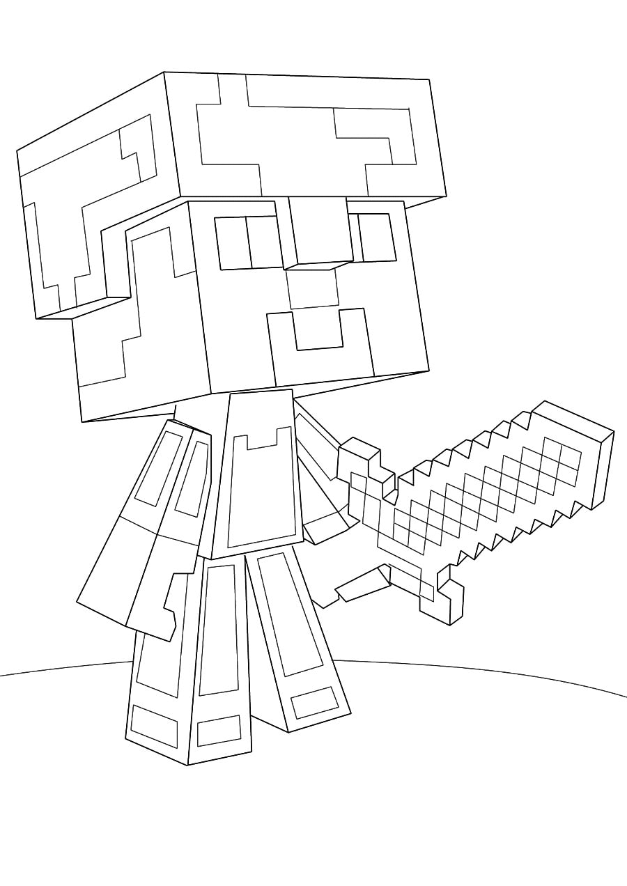 Dibujos para colorear e imprimir Minecraft