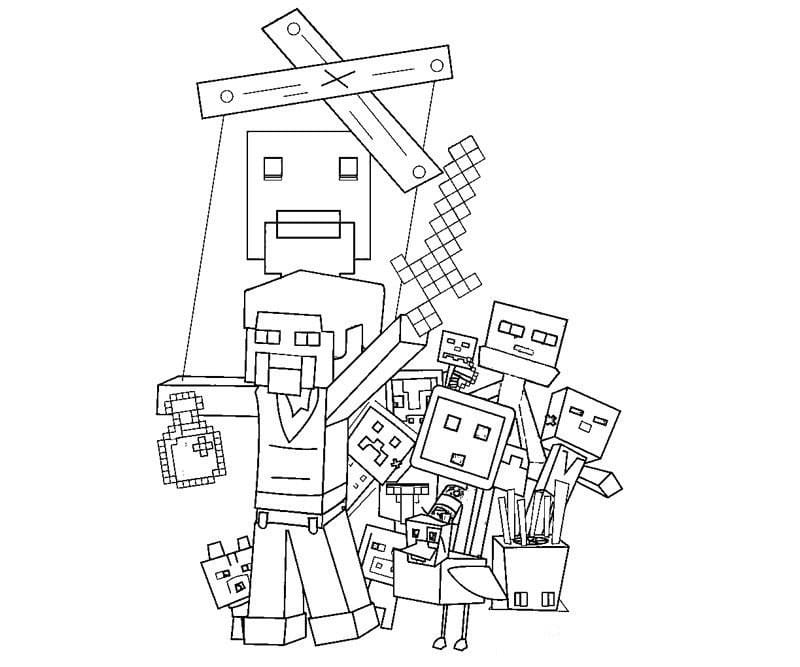 Dibujos para colorear e imprimir Minecraft