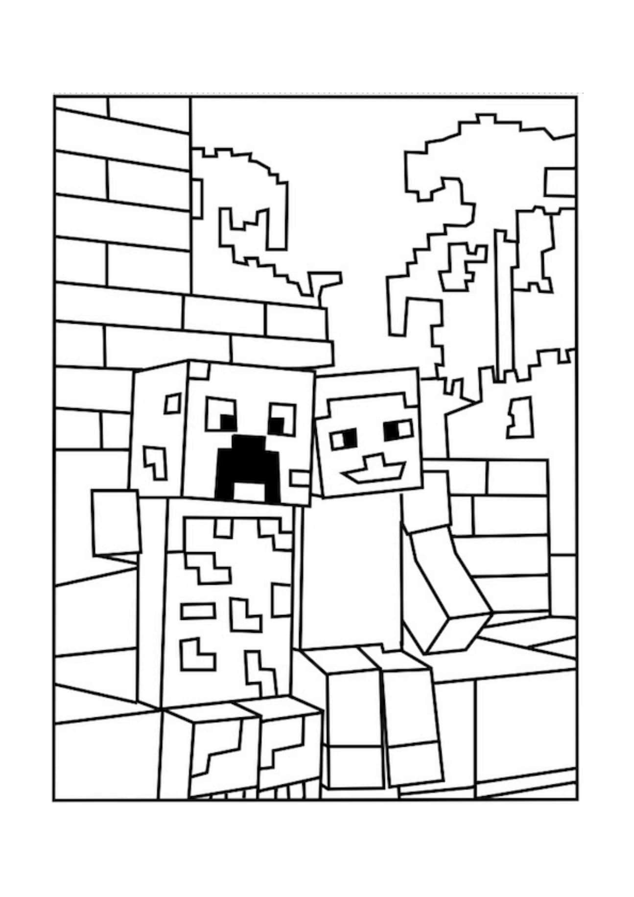 Dibujos para colorear e imprimir Minecraft