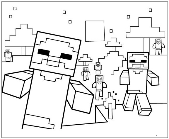 Dibujos para colorear e imprimir Minecraft