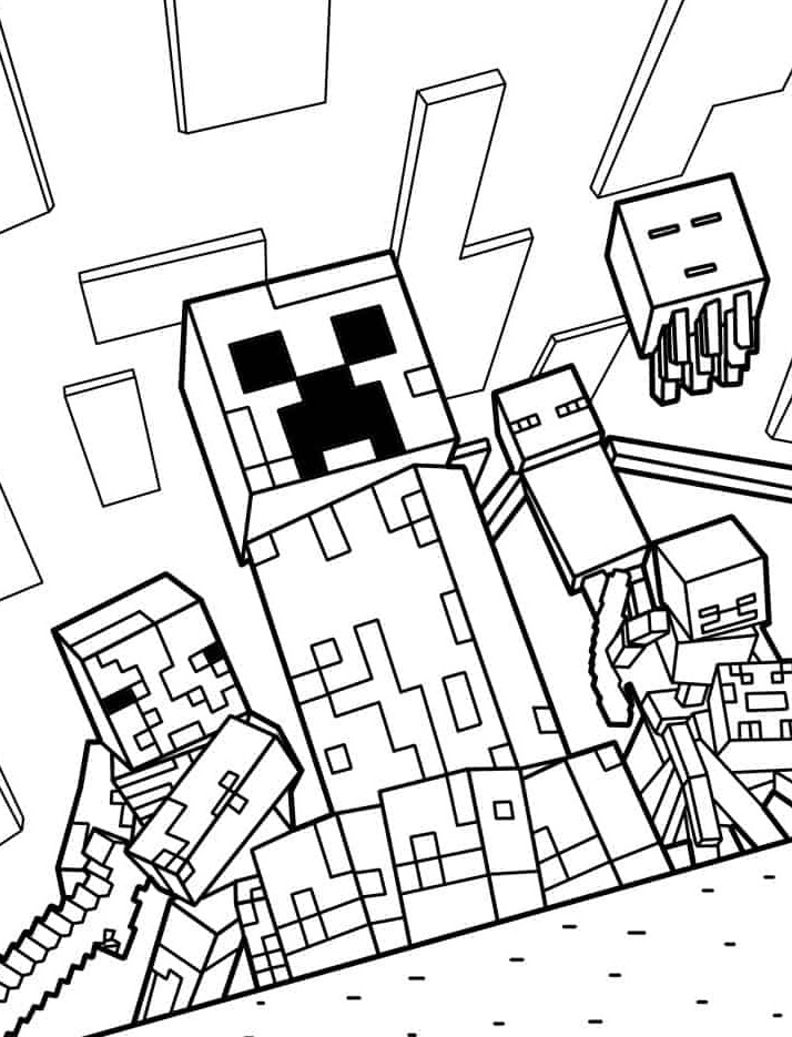 Dibujos para colorear e imprimir Minecraft