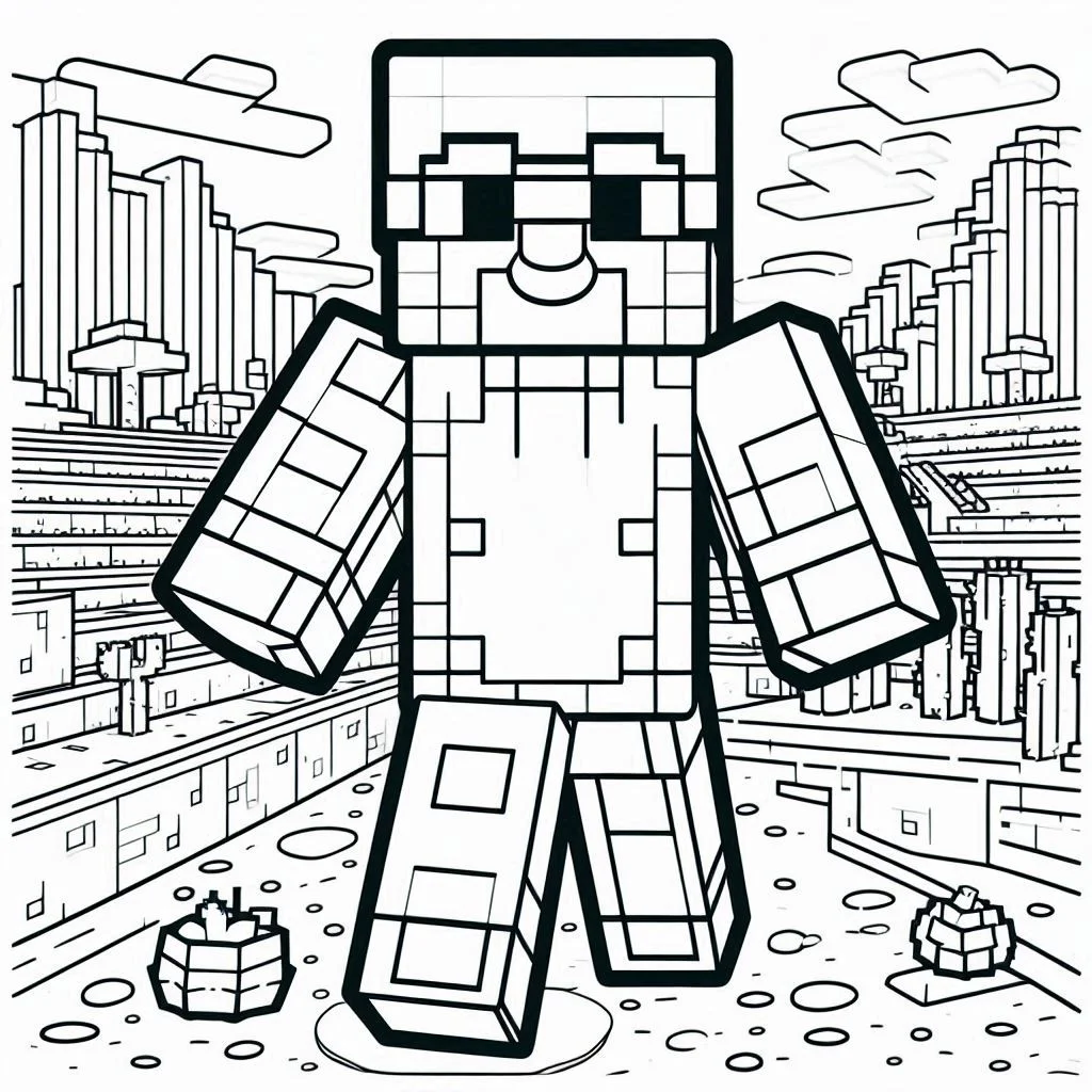 Dibujos para colorear e imprimir Minecraft