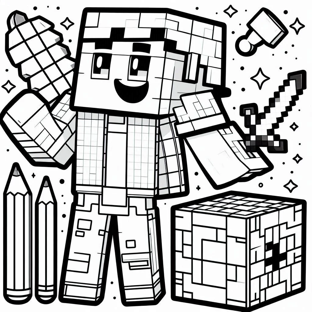 Dibujos para colorear e imprimir Minecraft