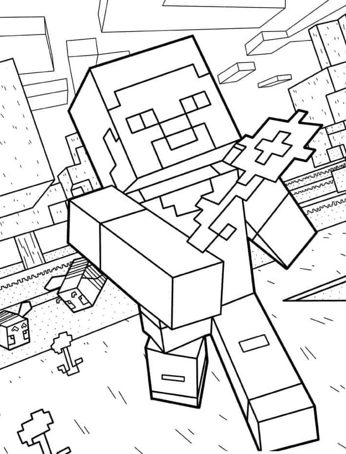 Dibujos para colorear e imprimir Minecraft