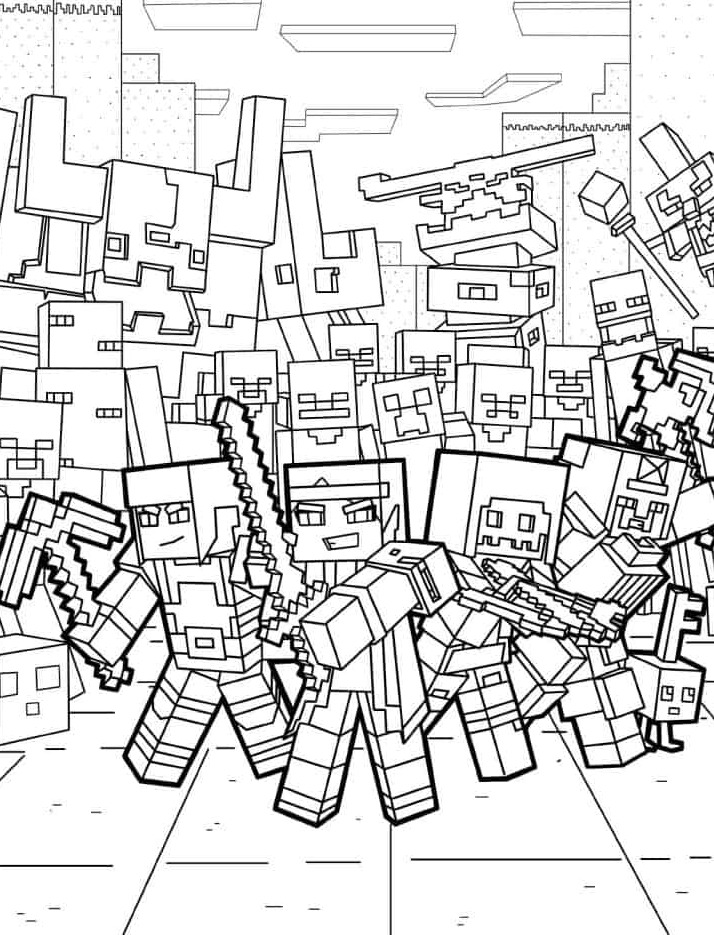 Dibujos para colorear e imprimir Minecraft