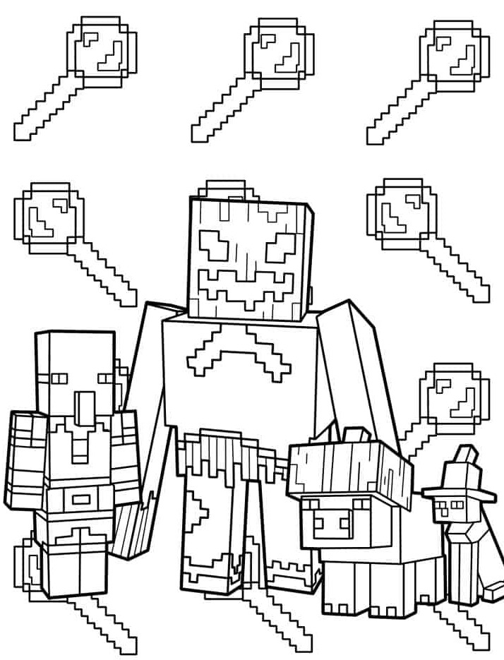 Dibujos para colorear e imprimir Minecraft