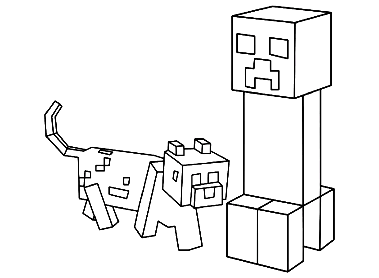 Dibujos para colorear e imprimir Minecraft