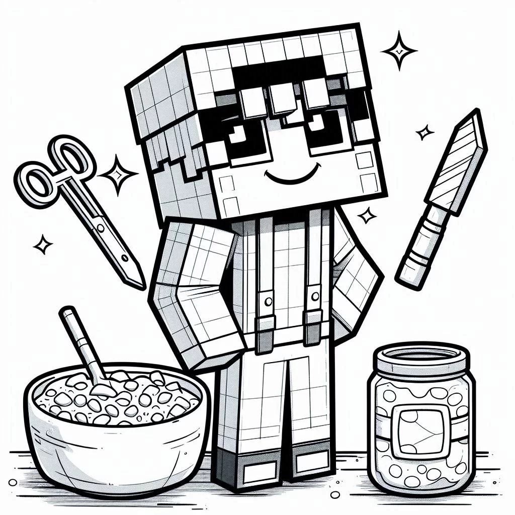 Dibujos para colorear e imprimir Minecraft