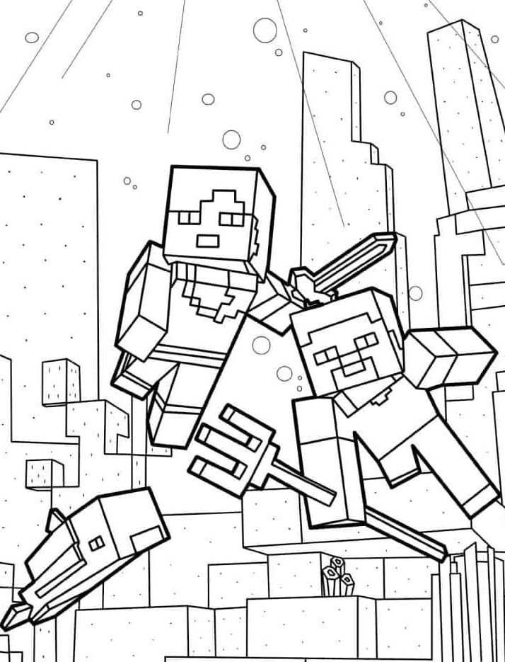 Dibujos para colorear e imprimir Minecraft