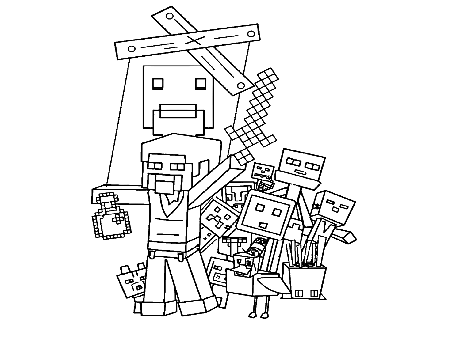 Dibujos para colorear e imprimir Minecraft