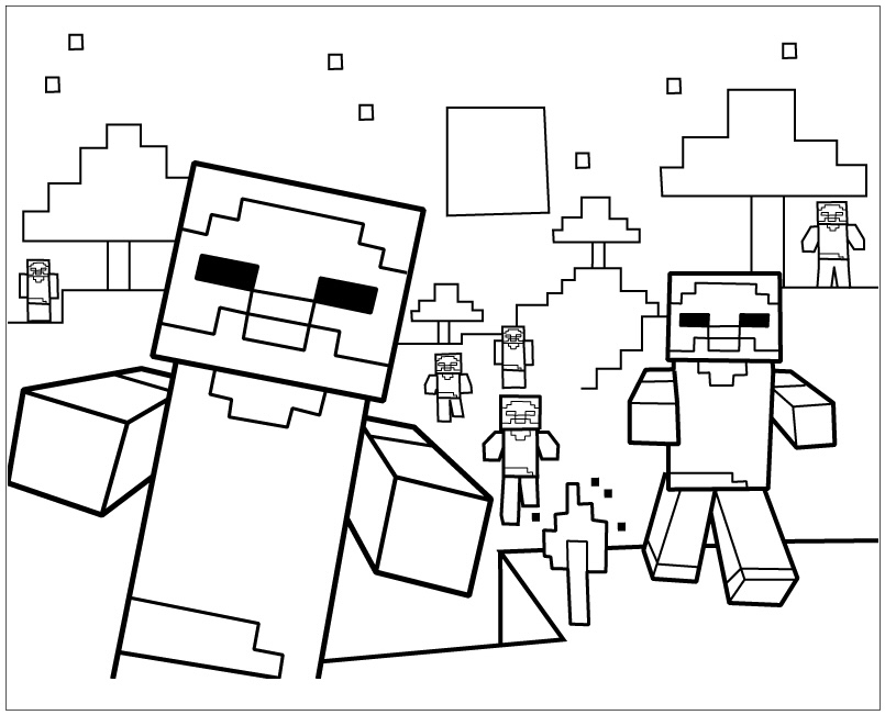 Dibujos para colorear e imprimir Minecraft