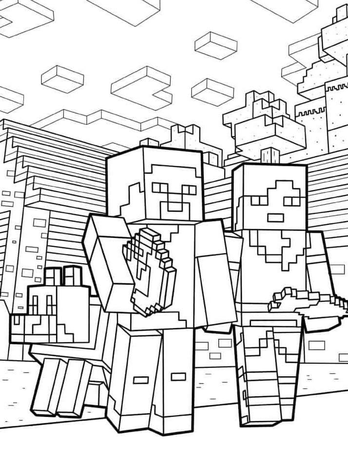 Dibujos para colorear e imprimir Minecraft