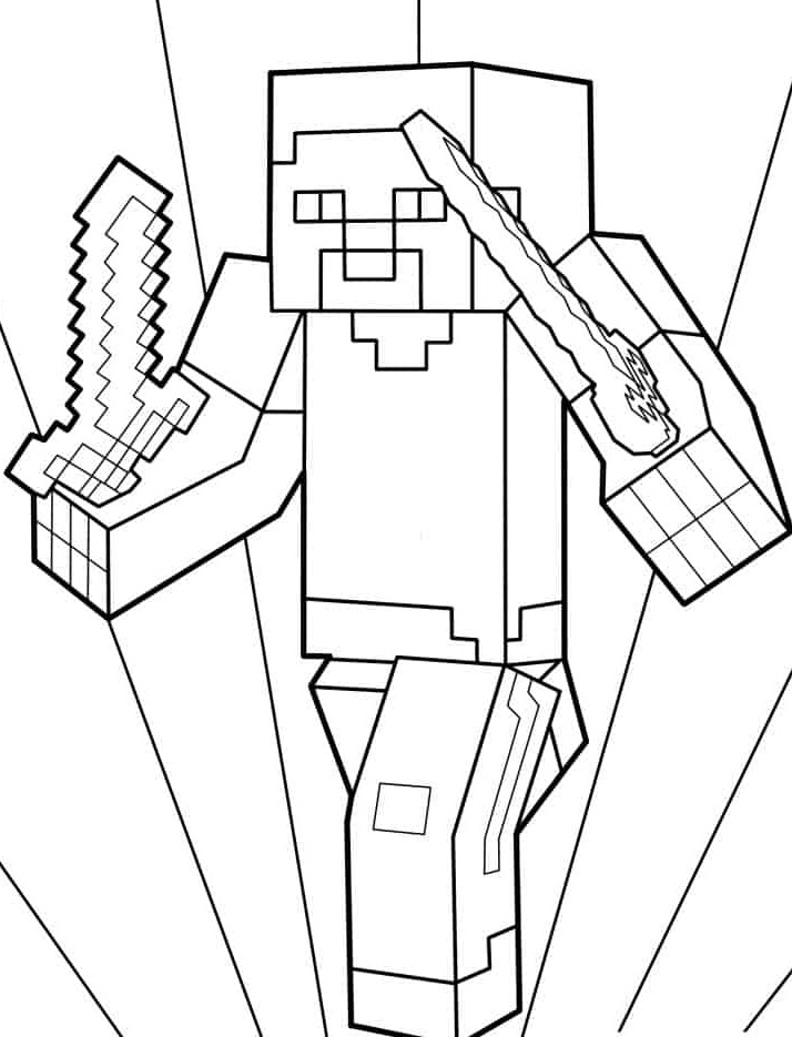 Dibujos para colorear e imprimir Minecraft