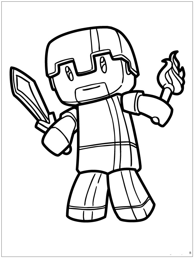 Dibujos para colorear e imprimir Minecraft