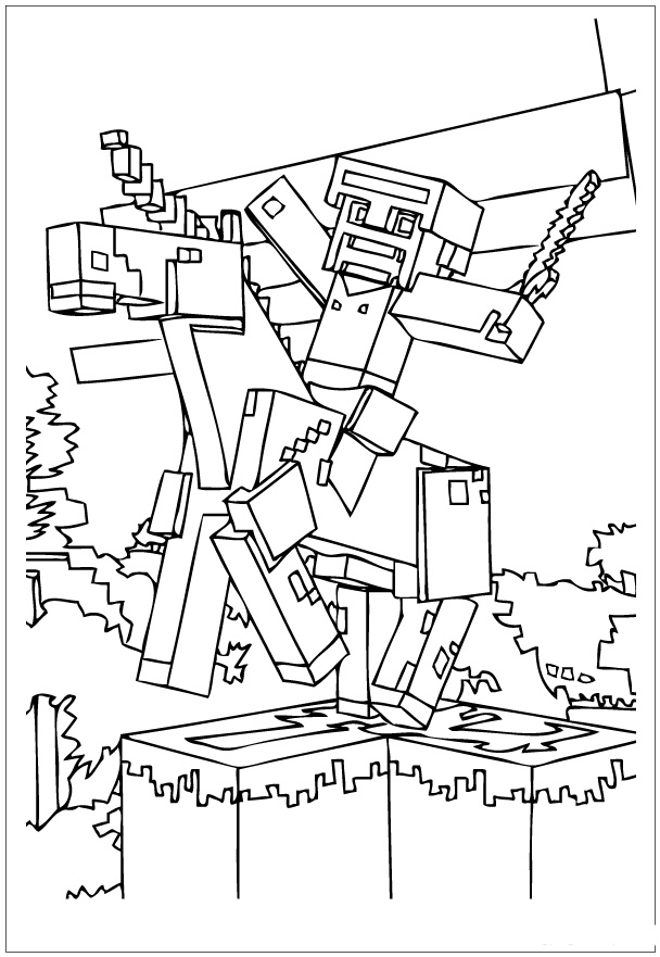 Dibujos para colorear e imprimir Minecraft