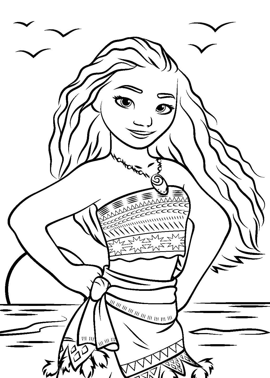 Dibujos para colorear e imprimir Moana