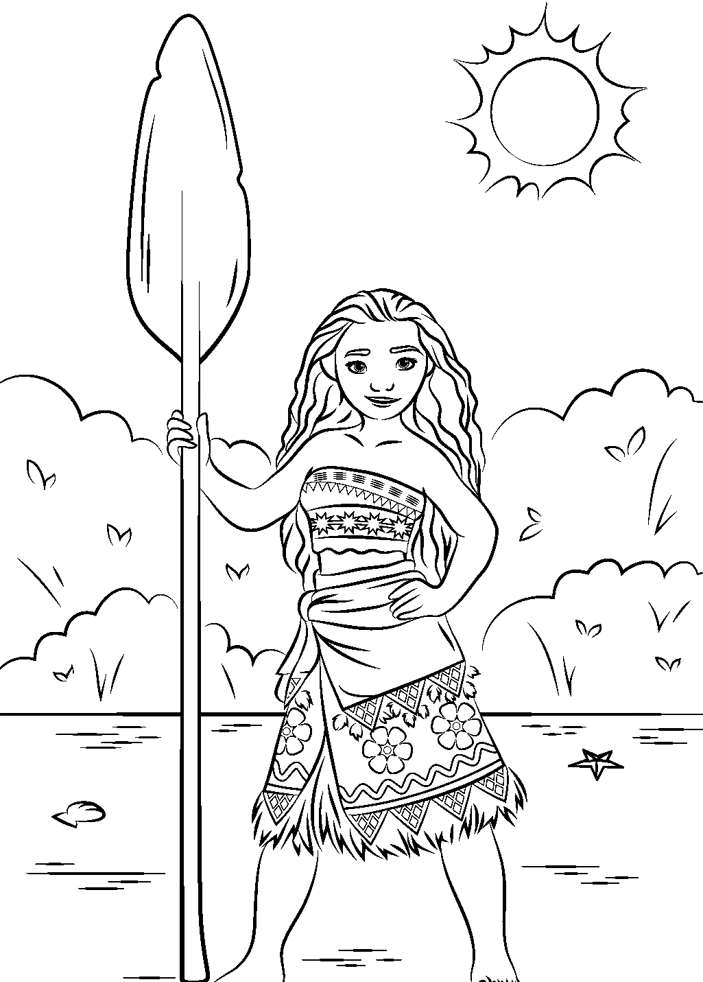 Dibujos para colorear e imprimir Moana