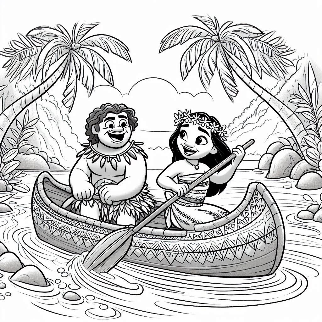 Dibujos para colorear e imprimir Moana